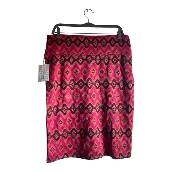 LuLaRoe Women’s Size 2XL Cassie Aztec Patterned Skirt - Picture 3 of 10
